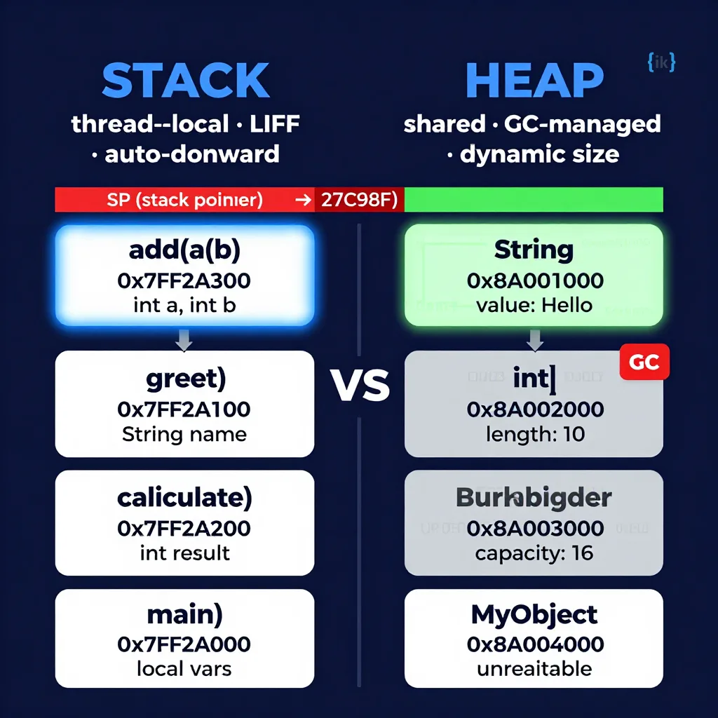Difference Between Stack and Heap Memory in Java