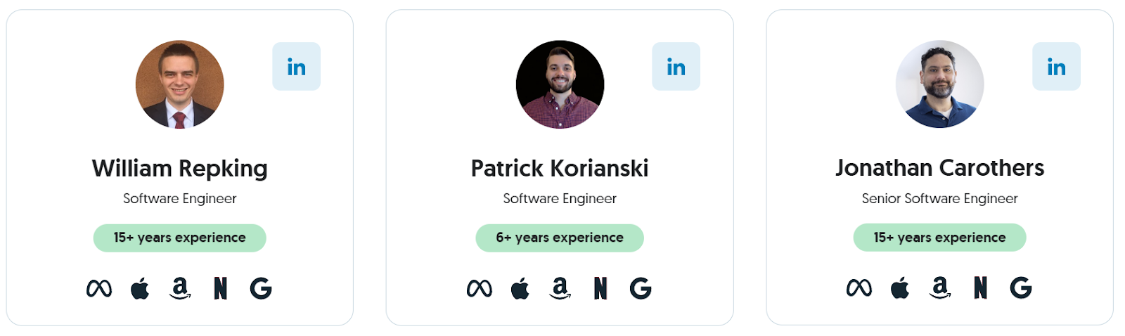 Expert Guidance from FAANG+ Instructors 