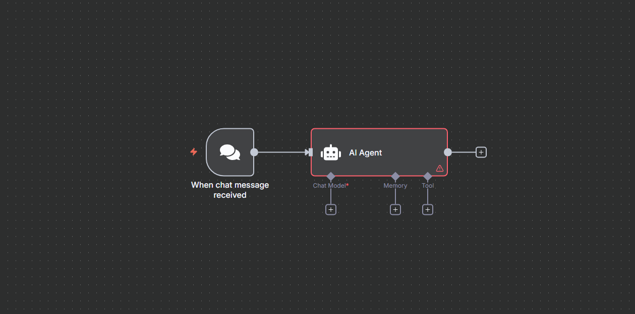 Connecting AI Agent in n8n to build AI Agent