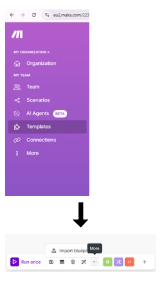 Create account on Make.com to set up workflow to personalize email with AI