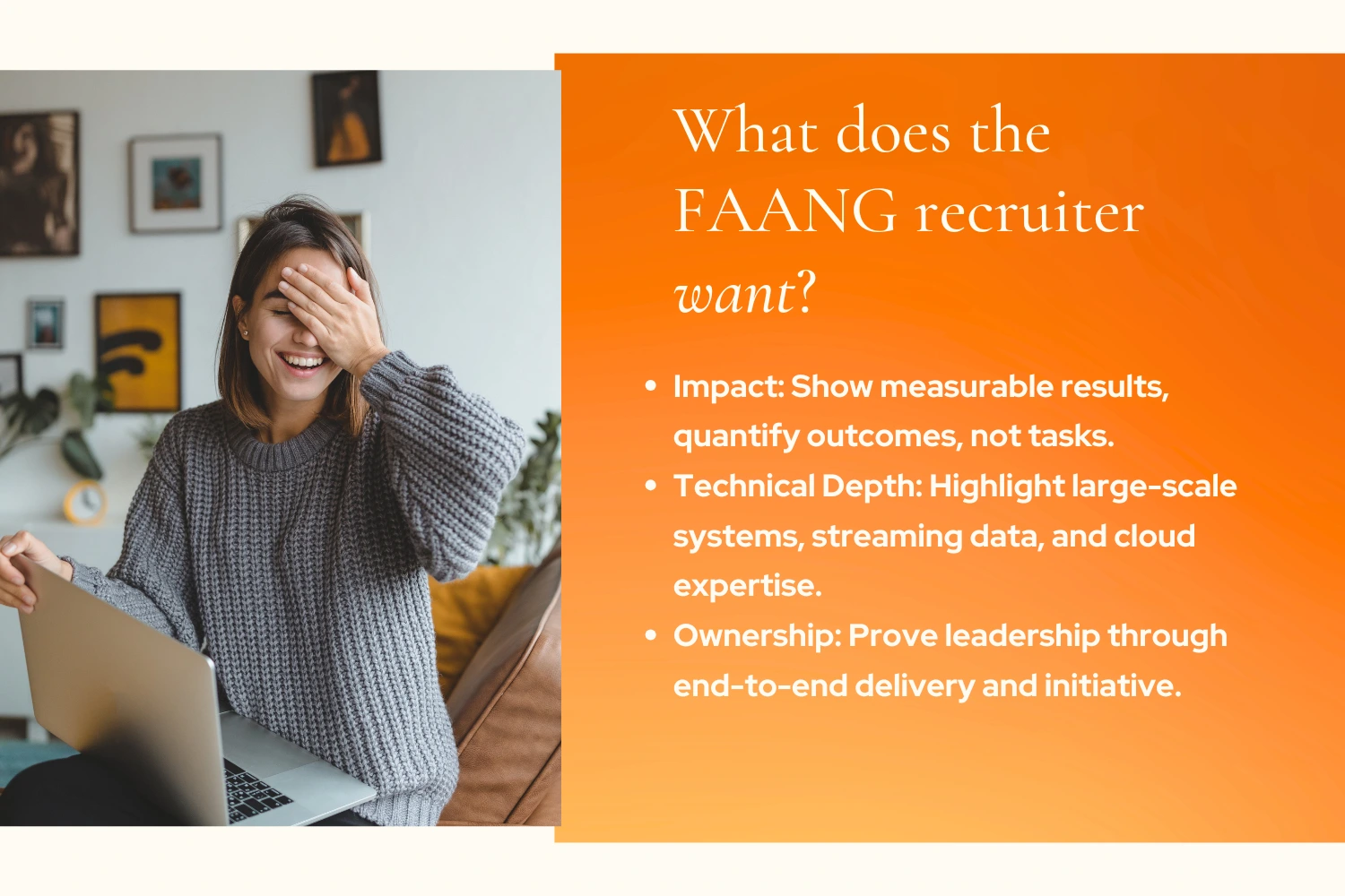 What to show in a FAANG data engineer resume
