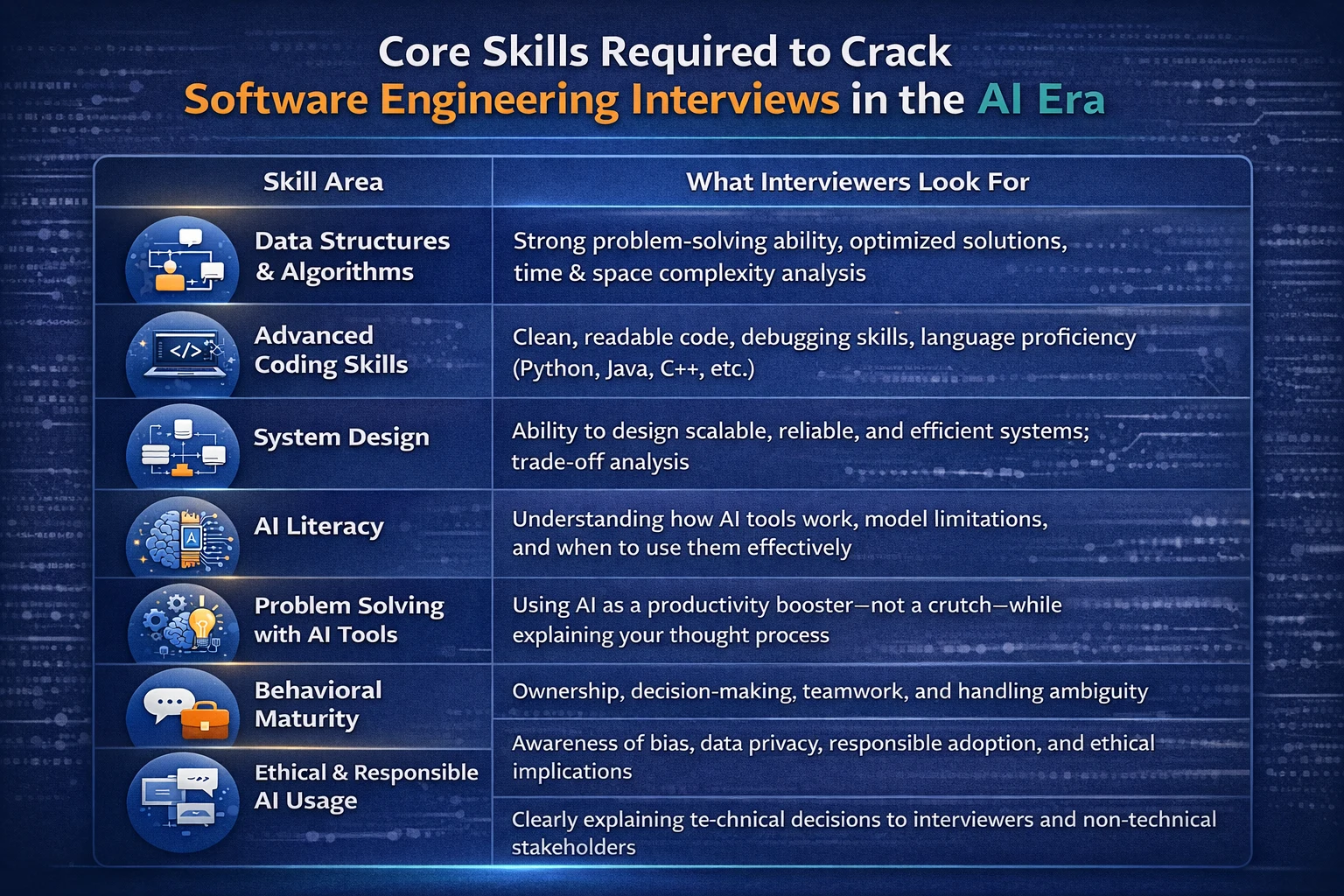 Top skills to crack a software engineering interview in AI era