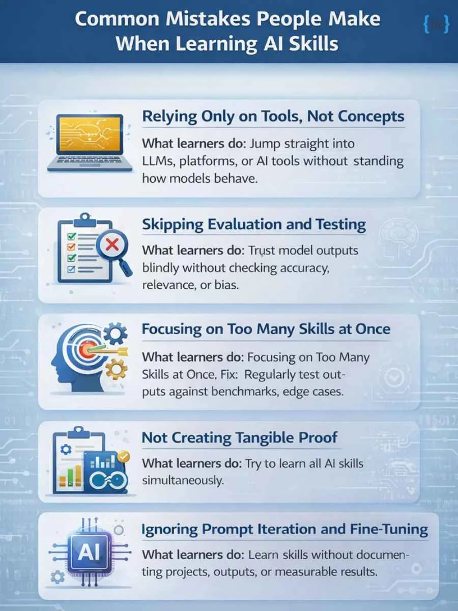 Common Mistakes People Make When Learning AI Skills